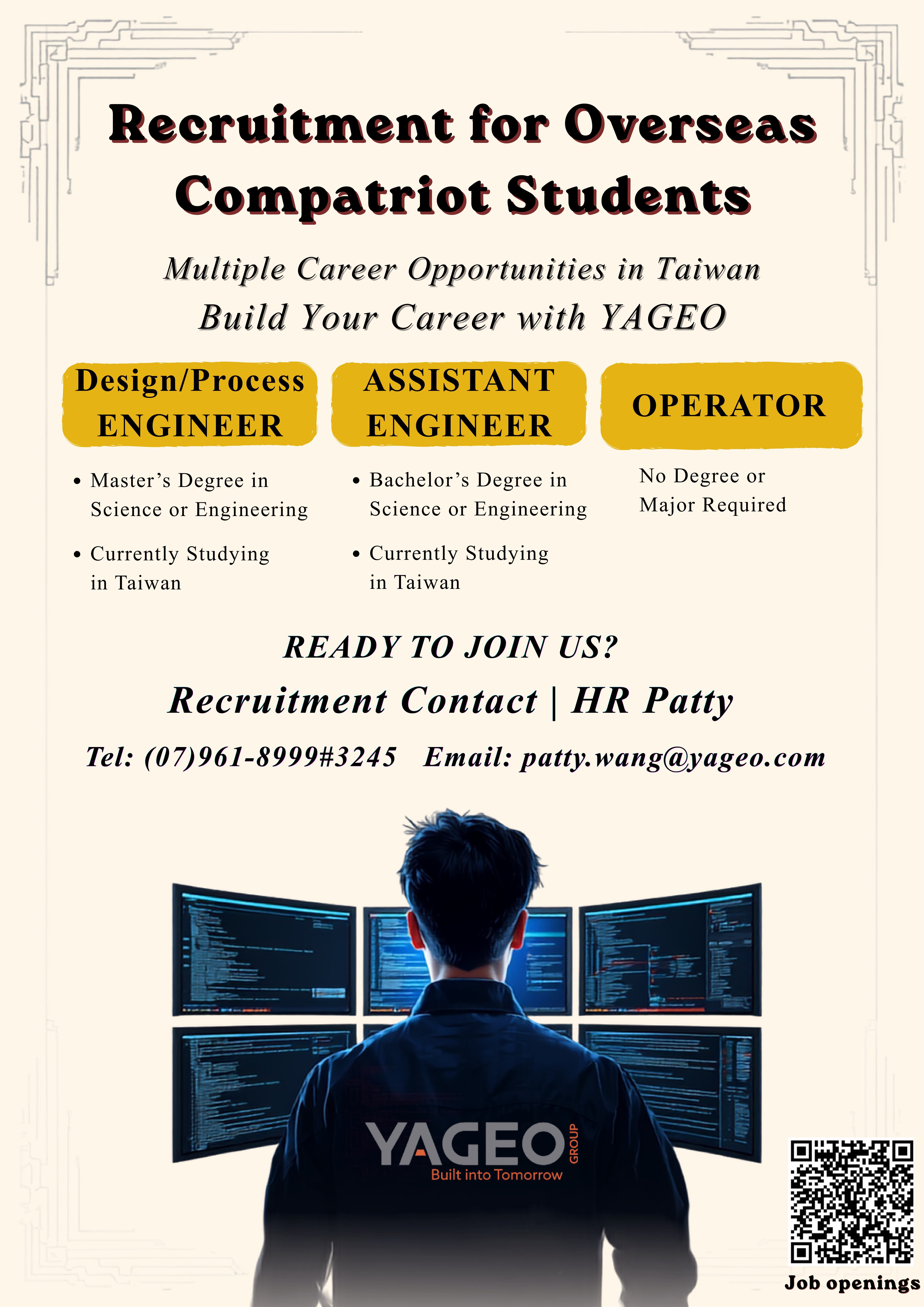 YAGEO Group Full-Time Recruitment Poster