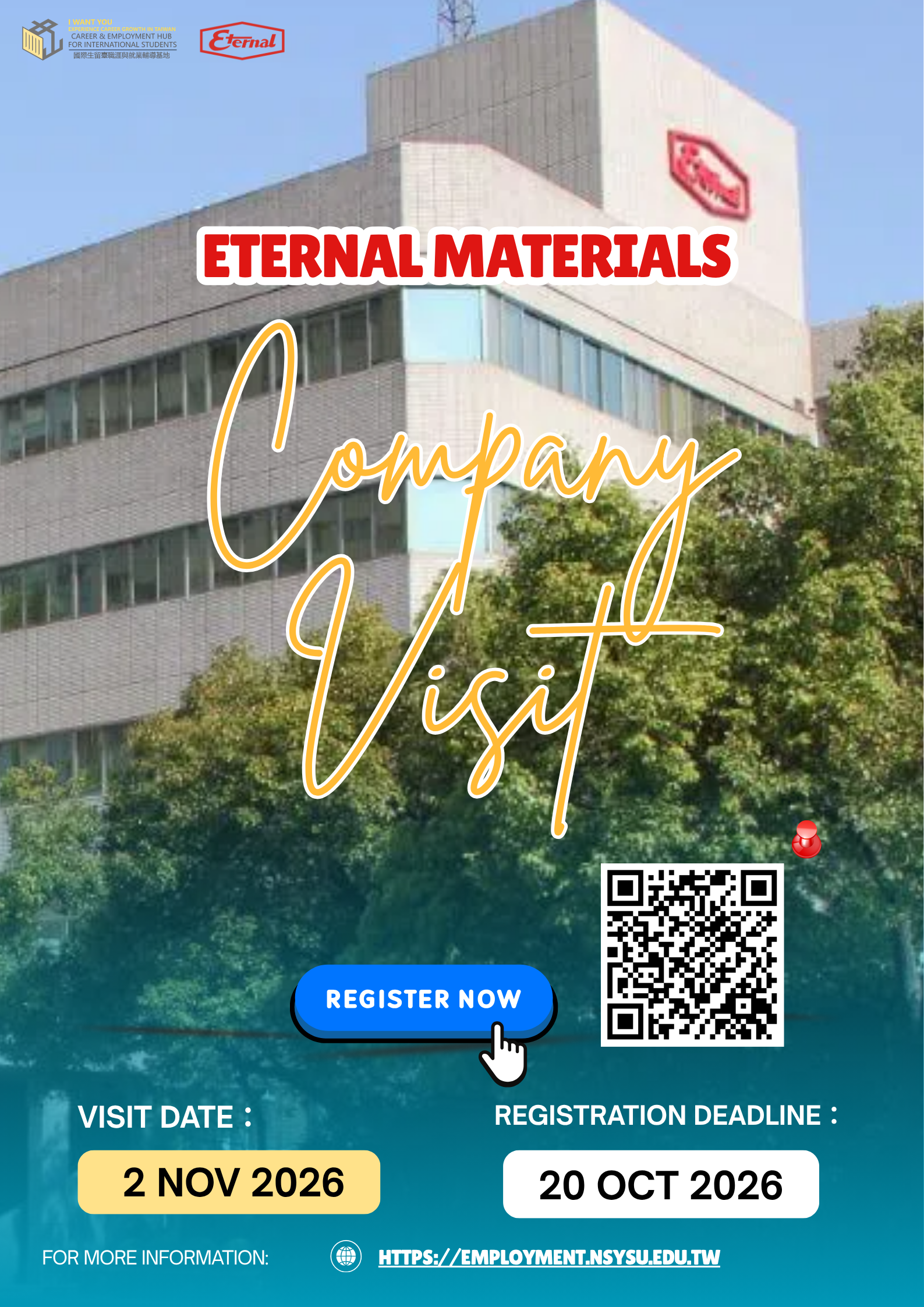 Eternal Materials Company Visit Poster